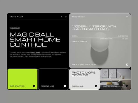 Magic Ball - Website Technology Concept Future Website, Design Sites, Website Concept, 포트폴리오 레이아웃, Directory Design, Magic Ball, Web Ui Design, Webpage Design, Website Design Layout