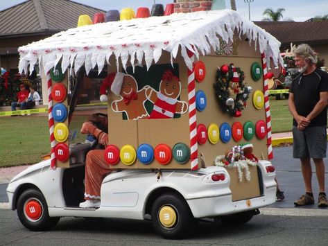 Golf cart parade celebrates Christmas – The Observer News Christmas Bike Parade Decorations, Golf Cart Xmas Decorations, Golf Cart Christmas Parade Ideas Grinch, Gingerbread Golf Cart Decorations, Golf Cart Gingerbread House, Atv Christmas Parade Ideas, Christmas Golfcart Decorations, Christmas Parade Jeep Ideas, Gingerbread House Golf Cart