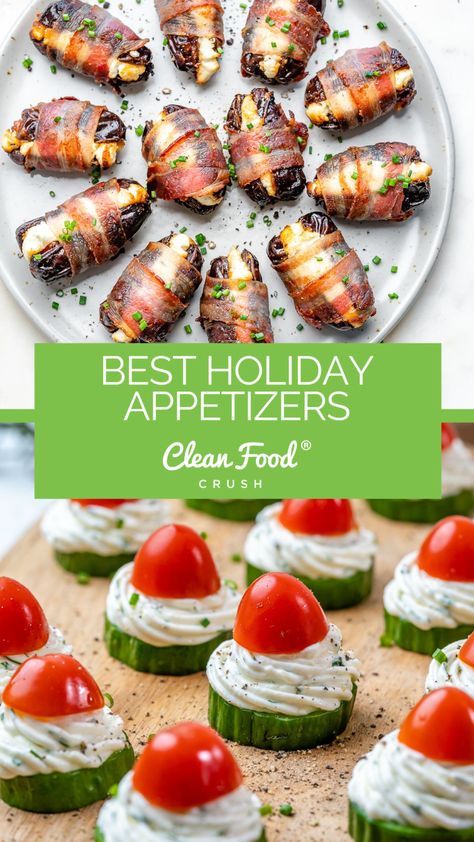 Our BEST Holiday Appetizers! We are fully immersed in the holiday season, which means fun dinners, get-togethers, parties, and so much delicious food! With all the fun holidays approaching comes so many different ways to celebrate. Whether you... Horsdevours Appetizers Holidays, Paleo Holiday Appetizers, Best Holiday Appetizers Christmas, Healthy Holiday Appetizers Christmas, Keto Holiday Appetizers, Spicy Christmas Snacks, Holiday Themed Appetizers, Paleo Appetizers For Party, Holiday Appies