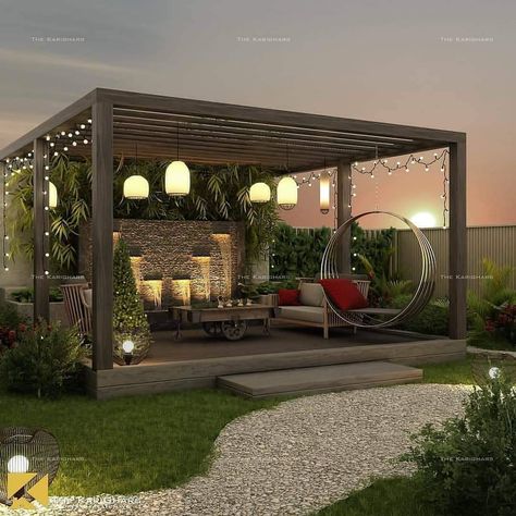 Outdoor Gazebo, Terrace Garden Design, Hiasan Bilik Tidur, Terrace Decor, Rooftop Terrace Design, Rooftop Design, Patio Garden Design, Home Garden Design, Lake Cottage