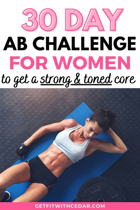 30 day ab workout challenge for women Daily Ab Workout, 30 Day Ab Workout, Abb Workouts, Abs Workout Program, 30 Day Ab Challenge, Ab Workout Plan, Best Core Workouts, Ab Workout Challenge, Abs Exercise