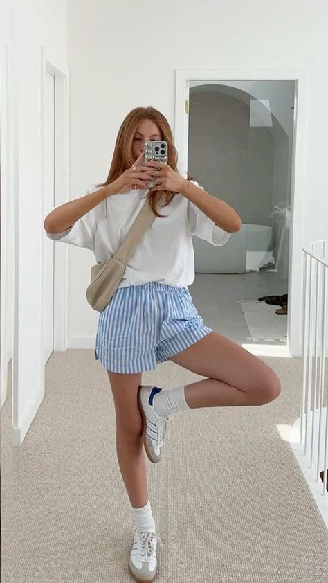 20 Cute & Comfy Airport Outfits Perfect for Summer Travel - Life with Mar Europe Outfits Summer Dresses, Sporty European Outfits, Spring 2024 Athleisure Outfits, Summer Roadtrip Aesthetic Outfit, La Aesthetic Outfits Summer, Nanny Summer Outfits, Outfits For Running Errands Summer, Summer Gen Z Outfits, Summer Style Outfits 2024