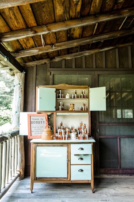 Moonrise Kingdom Wedding, Picnic Table Wedding, North Carolina Summer, Camping In Washington State, Honey Jar Favors, Summer Camp Wedding, Camping Photo, Honey Wedding, Cabin Wedding