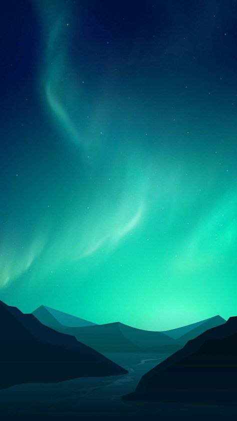 Minimal Aurora Sky Mountains iPhone Wallpaper Northern Lights Wallpaper, Aurora Sky, Most Beautiful Wallpaper, Lit Wallpaper, Wallpaper Space, Smartphone Wallpaper, Foto Art, Minimalist Wallpaper, Samsung Wallpaper