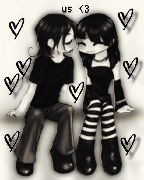 Amor Emo, Cute Emo Couples, Emo Couples, Emo Pictures, Grunge Couple, Emo Boyfriend, Estilo Cholo, Emo Love, Goth Gf