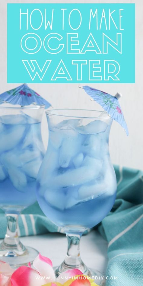 Do you need fun summer party food ideas? Take a look at this easy ocean water recipe! You only need three ingredients to make your own Sonic copycat drink for your event. This cute blue drink is perfect for all the kids at your party. Make individual drinks or serve it as punch for your party guests! Sonic Ocean Water Recipe, Ocean Themed Party Food, Ocean Water Recipe, Ocean Water Drink, Themed Party Food Ideas, Ice Cream Float Bar, Blue Party Punches, Blue Party Foods, Sonic Ocean Water