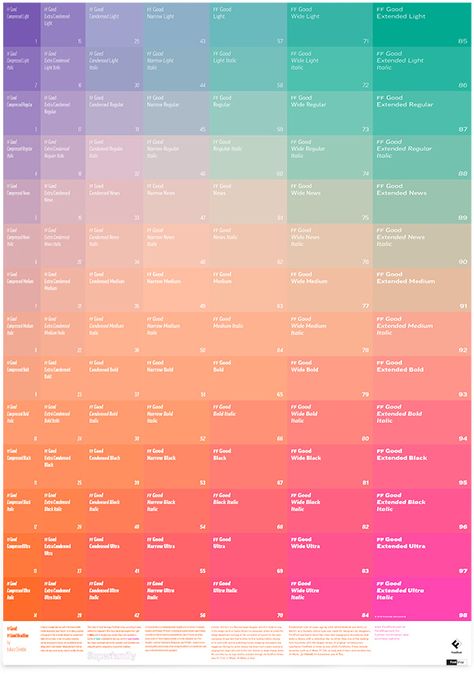 FF Good Poster by FontFont, via Behance Couleur Feng Shui, Types Of Colors, Pantone Color Chart, Color Design Inspiration, Color Mixing Chart, Hex Color Palette, Color Palette Challenge, Palette Art, Color Scale