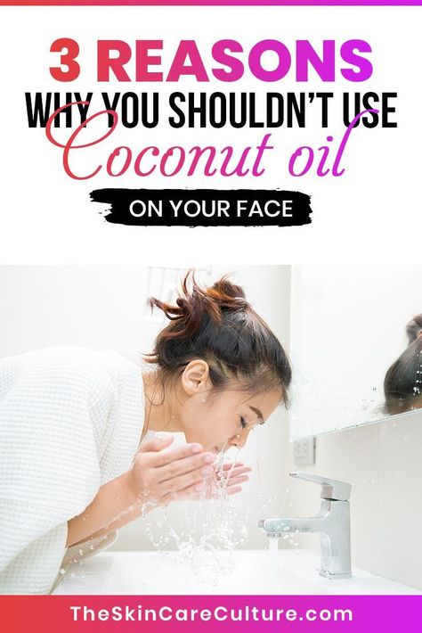 3 reasons why you shouldn’t use coconut oil on your face! Coconut Oil Facial, Coconut Oil Mask, Coconut Oil Face Mask, Apply Coconut Oil, Coconut Oil Beauty, Best Coconut Oil, Droopy Eyelids, Diy Coconut Oil, Coconut Oil Skin Care