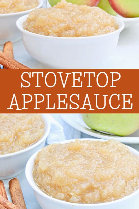 Stovetop Applesauce ~ A quick and easy homemade applesauce made with a few simple ingredients and packed with fresh apple flavor! Applesauce Recipes Stovetop, Stovetop Applesauce, Easy Apple Sauce, Easy Homemade Applesauce, Homemade Applesauce Recipes, How To Make Applesauce, Apple Recipes Easy, Apple Sauce Recipes, 2024 Recipes