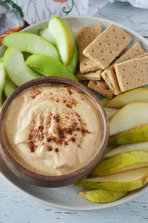 Greek Yogurt Fruit Dip, Fall Recipes Snacks, Pumpkin Fluff Dip, Spice Cheesecake, Pumpkin Peanut Butter, Healthy High Protein Snacks, Peanut Butter Dip, Pumpkin Spice Cheesecake, Greek Yogurt Dips