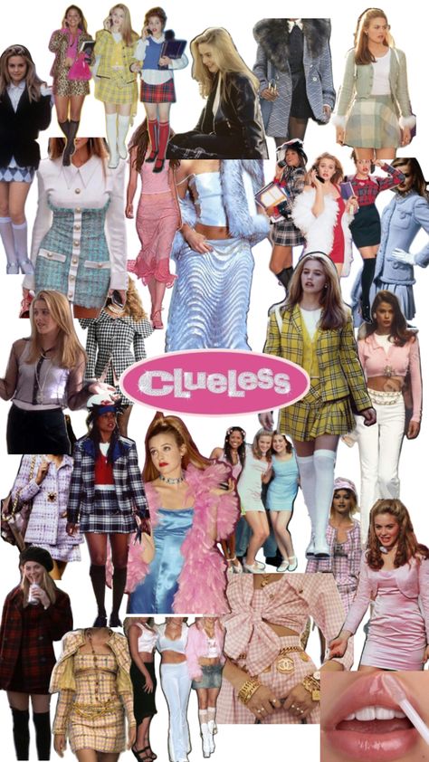 Clueless 90’s looks: vintage, expensive, tweed Clueless Party Ideas, Clueless Inspired Outfits 90s Fashion, Clueless Dionne Outfits, Clueless Aesthetic Outfits, Dionne Clueless Outfits, Clueless Party, Preppy Collection, Dionne Clueless, Clueless Closet