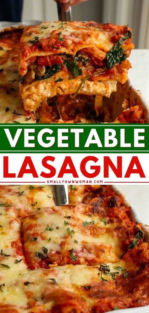 In search of easy pasta dishes for vegetarians? This classic vegetable lasagna is the BEST! With a medley of mushrooms, zucchini, bell peppers, and spinach, this meatless lasagna is sure to be a hit. Try this veggie recipe for dinner!