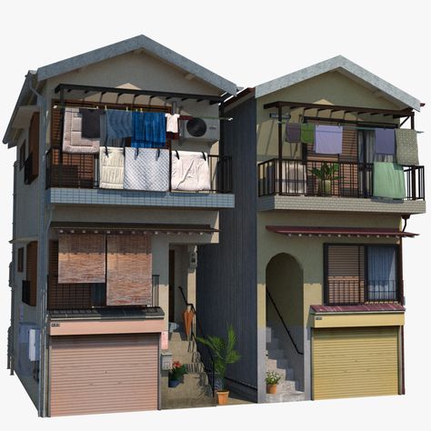 Small Apartment Design Exterior, Thai Apartment Building, Cute Apartment Building, Subdivision Homes Philippines, Apartment Exterior Aesthetic, Buildings Japanese, Small Apartment Exterior, Korean Apartment Exterior, Japanese Apartment Exterior