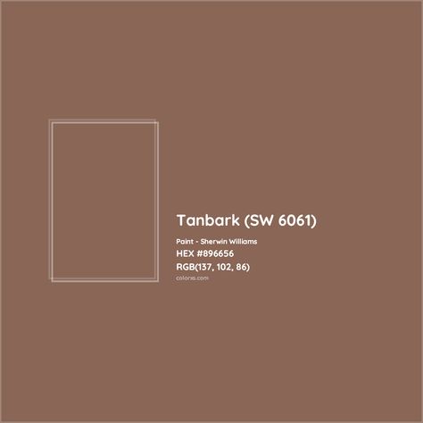 Sherwin Williams Tanbark (SW 6061) Paint color codes, similar paints and colors Sw Nutshell, Tanbark Sherwin Williams, Zyla Colors, Analogous Color Scheme, Paint Color Codes, Rgb Color Codes, Hexadecimal Color, Choosing Paint Colours, Modern Colonial