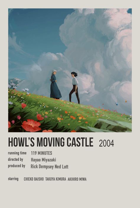 How's Moving Castle, Howl Movie, Howl's Moving Castle Movie, Howl's Moving Castle Aesthetic, قلعة هاول المتحركة, Howl's Moving Castle Poster, Castle Movie, Studio Ghibli Films, Studio Ghibli Poster