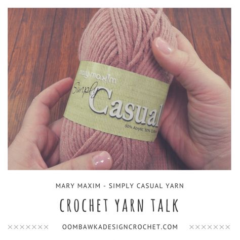 Crochet Yarn Talk - Simply Casual Yarn - Mary Maxim Crochet Book, Mary Maxim, Design Crochet, Yarn Thread, Crochet Books, Types Of Yarn, Crochet Yarn, Short Video, Product Reviews