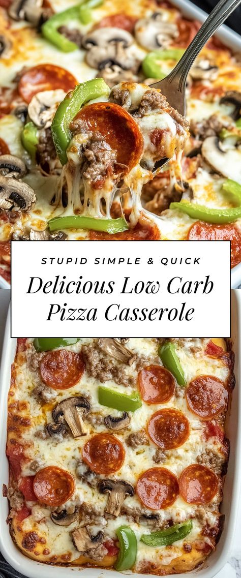 Image for Delicious Low Carb Pizza Casserole Crust Less Pizza Casserole, Keto Italian Casserole, Keto Crockpot Pizza Casserole, Cauliflower Rice Pizza Casserole, Pizza Bake Keto, No Crust Pizza Casserole, Optavia Lean And Green Recipes 5&1 Easy Pizza Casserole, Low Carb Recipes For A Crowd, Low Carb Dinner Casserole Recipes