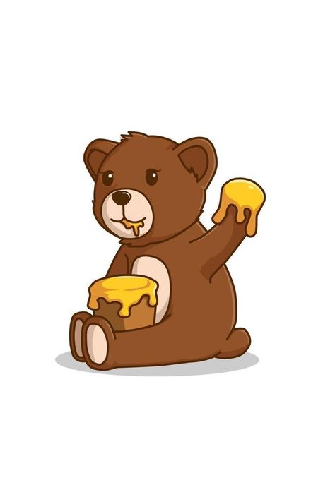 Bear eating honey cartoon illustration Honey Cartoon, Bear Eating Honey, Eating Cookie, Bear Eating, Illustration Cartoon, Cartoon Bear, Bear Cartoon, Infographic Templates, Cartoon Illustration