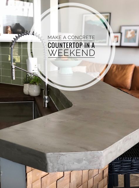 Concrete Bar Top, Cement Countertops, Diy Concrete Counter, Concrete Counter Top, Concrete Bar, Concrete Countertop, Formica Countertops, Concrete Houses, Diy Concrete Countertops