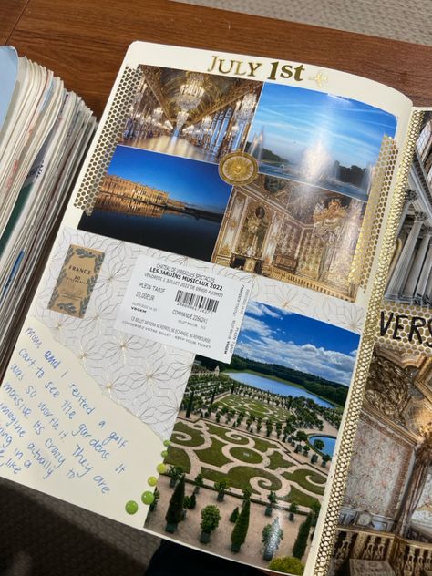 scrabook, journaling, travel scrapbook ideas, paris travel journal, paris scrapbook Scrapbook Journal Travelling, Travel Scrapbooking Ideas Layout Simple, Roadtrip Scrapbook Ideas, Travel Books Aesthetic, Scrapbook Binder Ideas, Vacation Photo Album Ideas, Paris Scrapbook Layouts, Traveling Scrapbook Ideas, Scrapbook Travel Journal