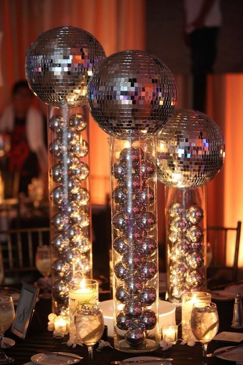 Disco Ball Centerpieces, Disco Theme Parties, Motown Party, Soul Train Party, Decades Party, Disco Theme Party, 70s Party Theme, 70s Theme Party, 70s Disco Party