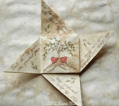 Do you remember playing with Valentine's themed paper fortune tellers, when you were either in elementary or junior high school? This beautiful handmade paper whimsy is reminiscent. It comes from #SimpleJoysPaperie  #Honeysucklelane Valentines Puzzles, Gold Foil Paper, Love Token, Things To Make, Origami Art, Paper Folding, Vintage Valentines, Mail Art, Album Photo