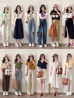 Korean Spring Outfits Women, Uniqlo Women Outfit Petite, Japanese Clothing Style Summer, Korean Clothes Summer, Korean Fashion For Summer, Korean Fashion Rainy Day, Summer In Seoul Outfit, Japanese Style Summer Outfit, Japanese Ootd Street Style