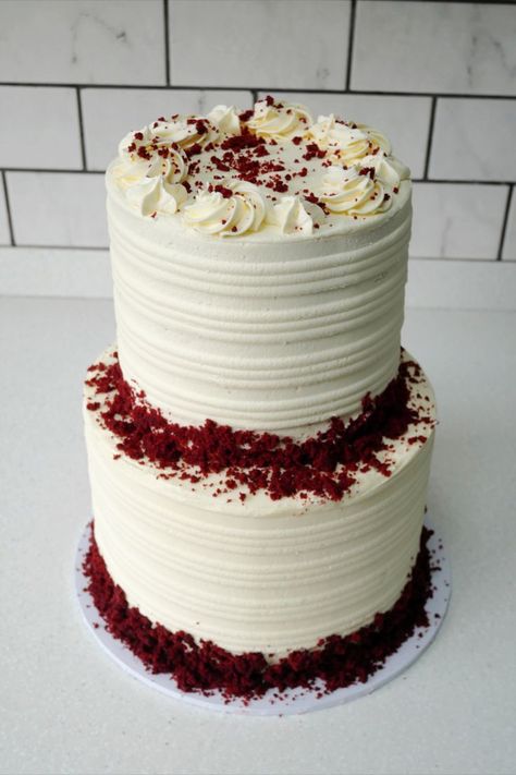 Red Velvet Cake Decoration, 1 Tier Wedding Cakes, Red Velvet Wedding Cake, Two Tier Cake, Engagement Cakes, Tiered Wedding Cake, Birthday Cake Decorating, Velvet Cake, Wedding Mood Board