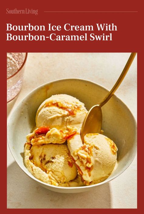 Whisky Ice Cream, Alcohol Infused Ice Cream Recipes, Alcohol Infused Ice Cream, Bourbon Ice Cream Recipes, Boozy Ice Cream Recipes, Kitchenaid Ice Cream Attachment, Creme Brulee Ice Cream, Alcoholic Ice Cream, How To Make Bourbon