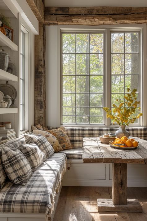 40+ Farmhouse Breakfast Nook Ideas for Cozy Mornings Breakfast Nook Furniture, Farmhouse Breakfast Nook, Farmhouse Breakfast, Breakfast Nook Ideas, Nook Ideas, Cozy Mornings, Rustic Farmhouse Kitchen, Shabby Chic Farmhouse, Farmhouse Interior