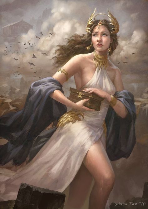 Pandora Greek, برج الميزان, Greek Goddess Art, Era Victoria, Greek Mythology Gods, Goddess Costume, Greek Gods And Goddesses, Fantasy Magic, Greek And Roman Mythology