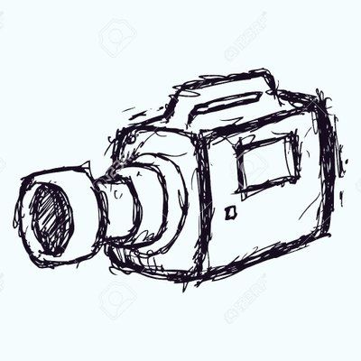 Video Camera Tattoo, Video Camera Drawing, Video Camera Illustration, Drawing Of Camera, Camera Drawing Art, Hand Drawing Video, Camera Doodle, Twin Paranormal, Camera Vector