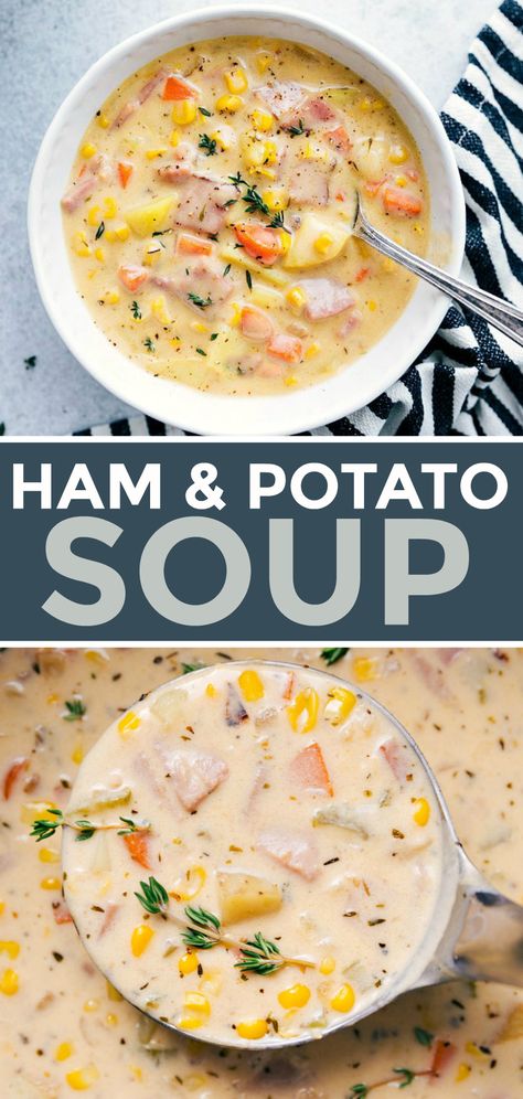 Easy Ham And Potato Soup, Ham Soup Recipes, Ham And Potato Soup, Recipes Potato, Ham Potato, Easy Ham, Leftover Ham Recipes, Holiday Ham, Ham Soup