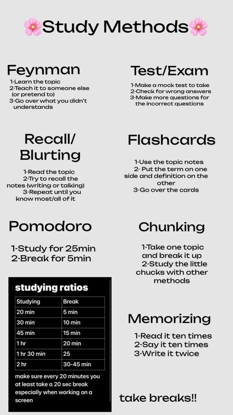 #study #school Tips To Study Maths, Tricks To Study Better, Study Notes Methods, Notes For Exams Study Tips, Studying Math Tips, Study Tips History, Ways To Study For School, Types Of Study Methods, A Level Study Tips