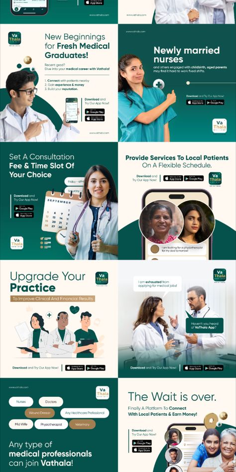 Doctor App Social Media Design - Eloke Global Layout Design Social Media, Doctor Graphic Design, Social Media Design Graphics Instagram, App Social Media Design, Tech Social Media Design, Doctor Social Media Post, Medical Design Graphics, Medical Social Media Design, Medical Social Media Post