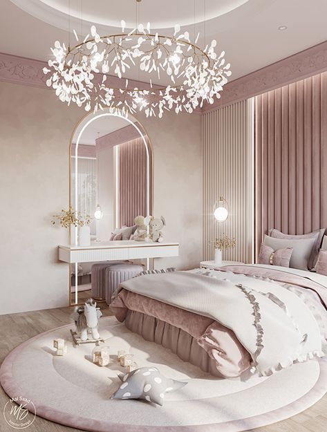 MASTER BEDROOM on Behance Pink Bedroom Accessories, Beautiful Bed Designs, Luxury Kids Bedroom, Pink Bedroom For Girls, Luxury Bedroom Furniture, Dekorasi Kamar Tidur, Kids Interior Room, Girl Bedroom Designs, Japanese Interior