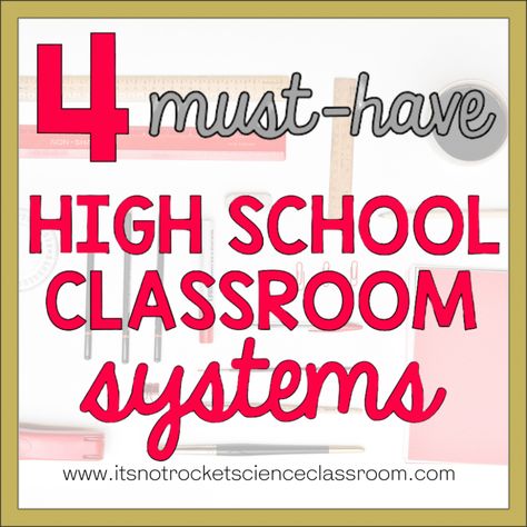 Classroom Management High School, High School Biology Classroom, Classroom Systems, Classroom Organization High School, High School Ela Classroom, High School Science Classroom, High School Math Classroom, High School Science Teacher, Organization Systems