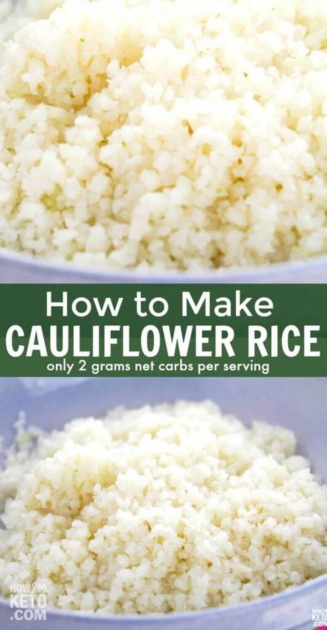 Diy Cauliflower Rice, Carb Side Dishes, Make Cauliflower Rice, Cauliflower Rice Easy, Vegetable Cooking, Low Carb Side, Cave Woman, How To Make Cauliflower, Cauliflower Rice Recipes