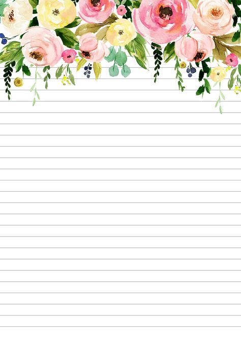 This Free Printable Floral Calendar is waiting for you to print out and use all year long! The best part is it comes with a Note Pad, Shopping List and ore! Free Paper Printables, Free Writing Paper, Floral Calendar, Stationary Printable, Printable Lined Paper, Writing Paper Printable Stationery, Free Printable Stationery, Flower House, Notepaper