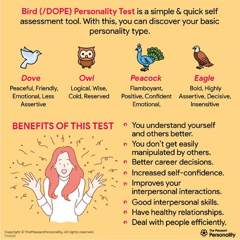 Bird Personality Test is a simple and quick self- assessment tool. With this, you can discover your basic personality type. It is also called as “Bird Test“ Printable Personality Test, 4 Personality Types, Personality Test Quiz, Color Personality Test, Personality Types Test, Career Decisions, What Is A Bird, Test Quiz, Color Personality