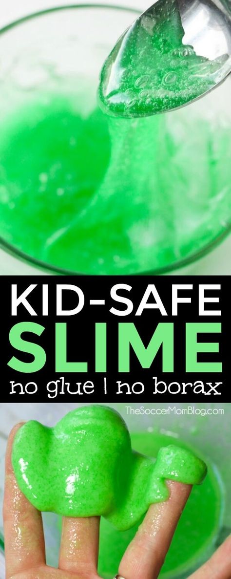 Slime Without Glue Recipe, Safe Slime Recipe, Make Slime Without Glue, Make Slime For Kids, Slime Without Glue, Edible Slime Recipe, Unicorn Ideas, Homemade Slime Recipe, Borax Slime