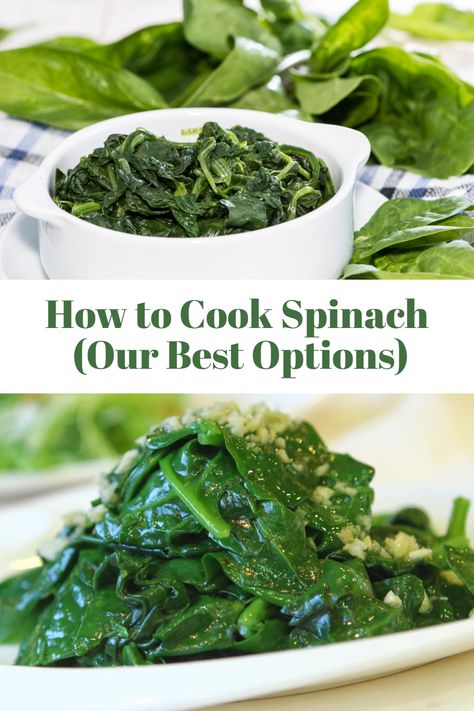 Cooked Spinach Recipes, Frozen Spinach Recipes, Fresh Spinach Recipes, Cook Spinach, Cook Fresh Spinach, Spinach Recipes Healthy, Boiled Spinach, Spinach Healthy, Steamed Spinach