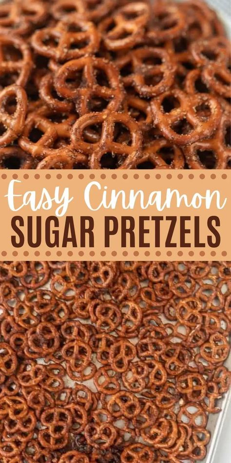 Cinnamon sugar pretzels - only 5 ingredients Cinnamon Sugar Pretzels Recipe, Snacks Pretzels, Craving Food, Bake Snacks, Cinnamon Pretzels, Baked Snacks, Seasoned Pretzels, Cheap Snack, Cinnamon Sugar Pretzels