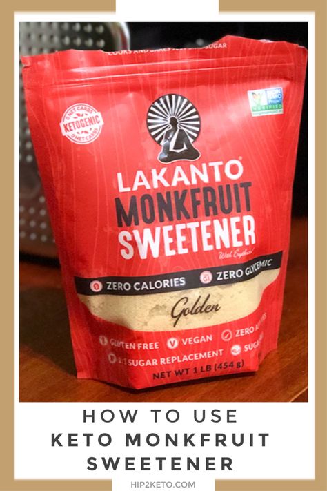 Monk Fruit 101 — What is it and How to Use it. #keto #lowcarb #monkfruit #sweetener Almond Flour And Monk Fruit Recipes, Baking With Monk Fruit, Monk Fruit Sweetener Recipes, Monk Fruit Desserts, Bobby Parrish, What Is Healthy Food, Low Fat Diet Plan, Baking Powder Uses, Keto Tips