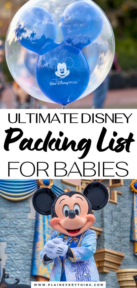 Ultimate Disney Packing List For Babies Stroller Signs For Disney World, Disney World With Baby, Disney With Baby, Disney World With Kids, Disney World Packing List, Disney Packing List, Disney List, Baby Packing List, Disney Packing