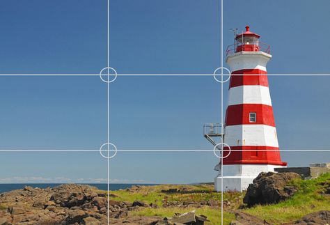 Nova Scotia Lighthouses, Photography Composition Rules, Rule Of Thirds Photography, Photography Lighting Techniques, Mobile Photography Tips, Photography Rules, Rule Of Three, Lighting Techniques, Beautiful Lighthouse