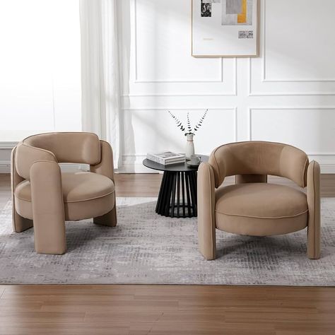 Amazon.com: Wahson Bucket Chair Accent Chair with Open-Back, Set of 2 Boucle Upholstered Side Armchair, Modern Single Sofa for Living Room/Dining Room/Makeup Room, White : Home & Kitchen Armchair Bedroom, Chairs For Living Room, Backrest Design, Bucket Chairs, Upholstered Bedroom, Accent Chairs & Armchairs, Bedroom Lounge, Accent Chair Set, Upholstered Accent Chairs