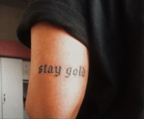 Stay Gold Tattoo, Twin Paranormal, Gold Tattoo, Stay Gold, Tattoos Ideas, Piercing Tattoo, Love Tattoos, Vintage Vibes, Tattoos And Piercings