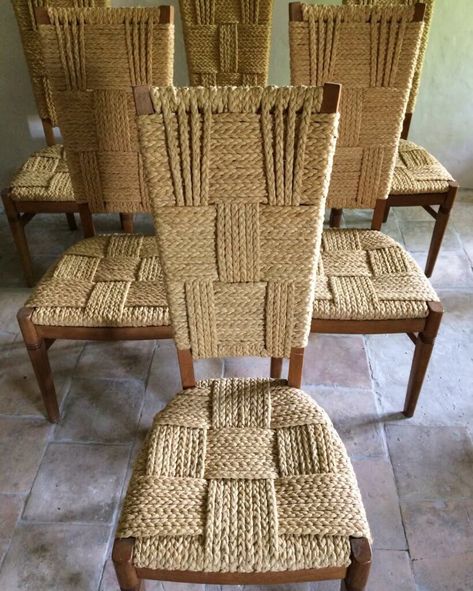 Weave Chair, 50s Furniture, Woven Chairs, Woven Furniture Design, Modern Wood Furniture, Chair Repair, Woven Chair, Woven Furniture, Diy Weaving