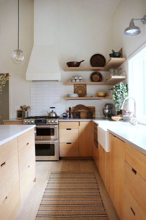 Before and After: A Kitchen and Dining Room Swap Places in This Home Renovation #kitchenrenovation #renovation #portland #kitchen Kitchen 2025, Natural Wood Kitchen Cabinets, Island Kitchens, Natural Wood Kitchen, Rental Ideas, Kitchens Ideas, Bathroom Layouts, Decorating Kitchen, Organization Home